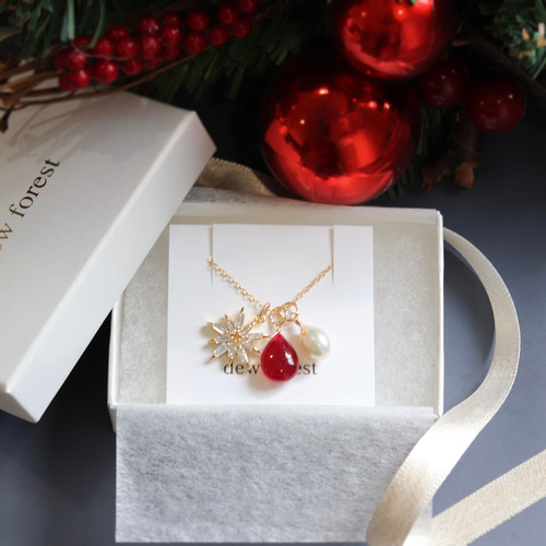 ◇＊Xmas gift＊◇ チャーム3点＋14Kgfネックレス / クリスマスコフレ