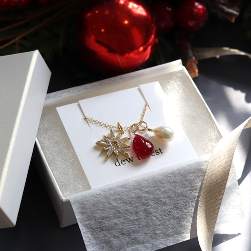 ◇＊Xmas gift＊◇ チャーム3点＋14Kgfネックレス / クリスマスコフレ