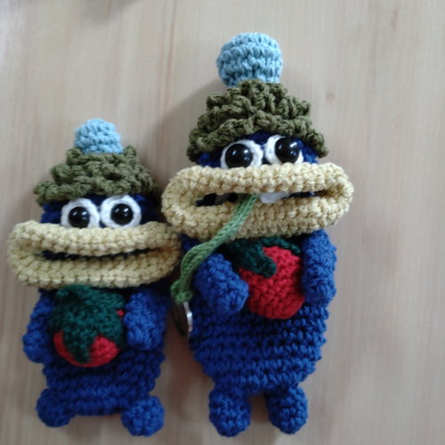 受注制作 パクパクモンスター 小さめキーケース リップケース セット