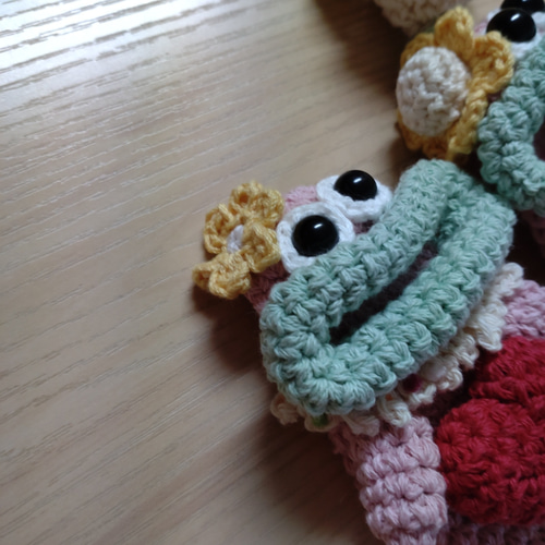 受注制作 パクパクモンスター 小さめキーケース リップケース セット