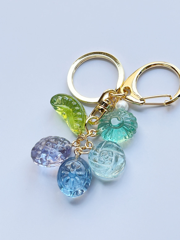 レジン✨キーホルダー　8点 レジンのドロップキーホルダー バッグチャーム 『寒』 バッグ