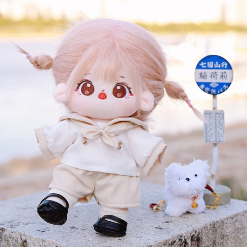 2点セットセーラー服 ミニ洋服 20cm 着せ替えぬいぐる服 2点セットセーラー服 ミニ洋服 20cm 着せ替えぬいぐる服