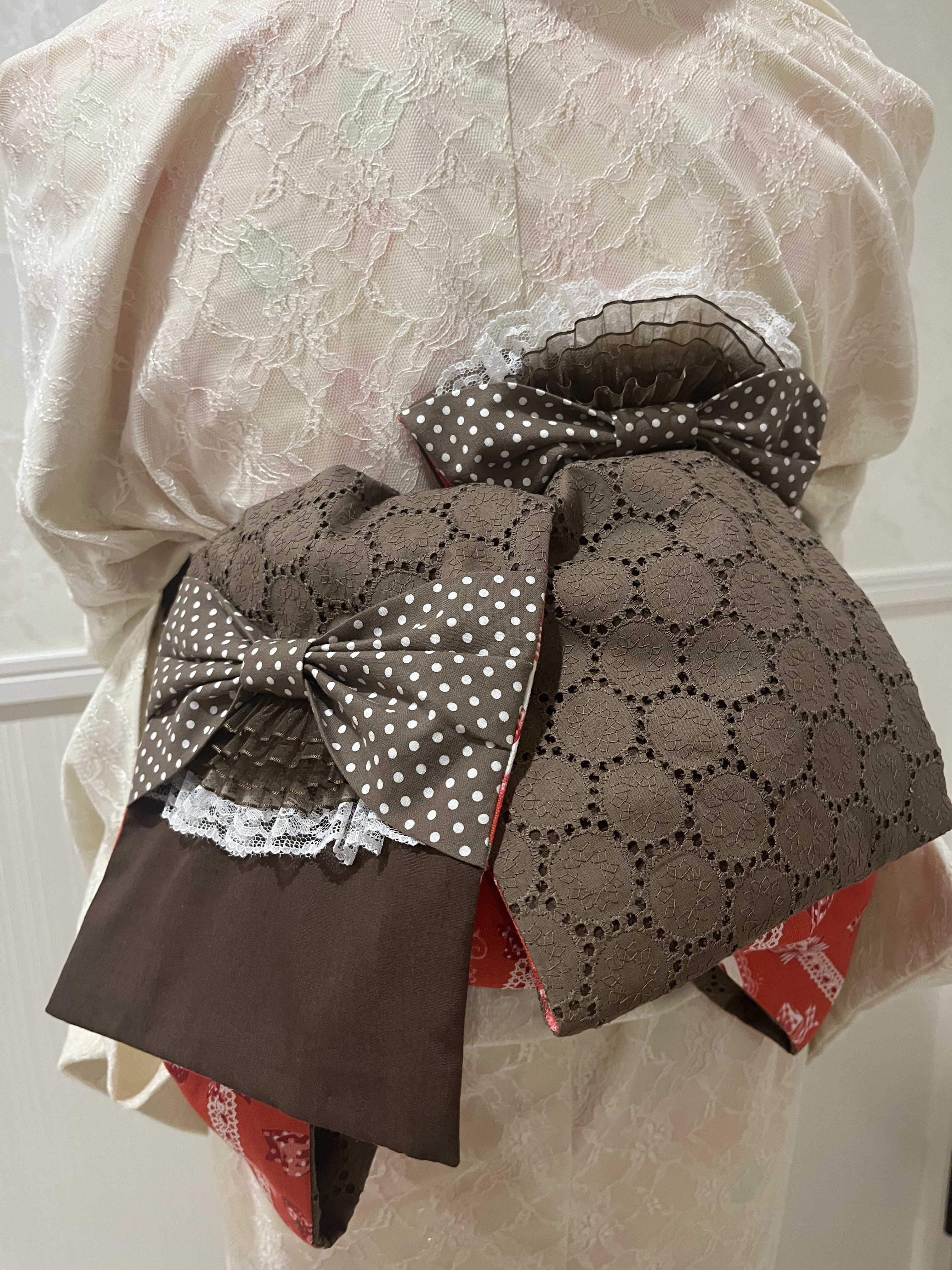 リボンフリル半幅帯【A-10】