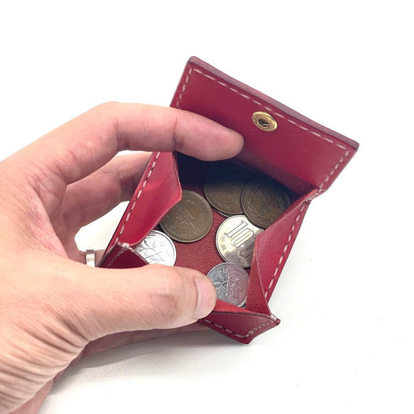 【22色から選べる】革製コインケース 小銭入れ 栃木レザー 3枚目の画像
