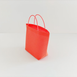 和紙のミニ紙袋 暖色系選べる３枚セット（トートバッグ型）メッセージタグ付き 5枚目の画像