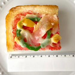 【マグネット】本物そっくり！　ピザトースト　マグネット　食品サンプル  リアル フェイクフード　pizza 4枚目の画像