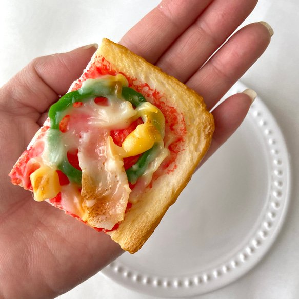 【マグネット】本物そっくり！　ピザトースト　マグネット　食品サンプル  リアル フェイクフード　pizza 2枚目の画像