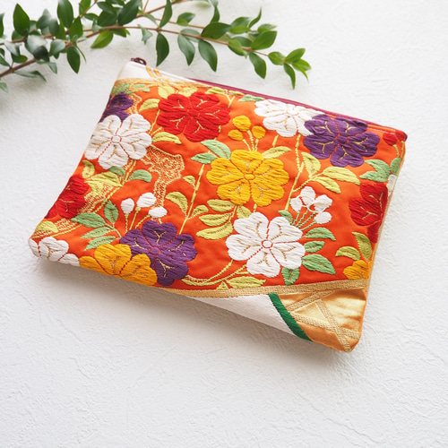 西陣織】着物帯リメイク✧*ポーチ（縁起もの/一点物/伝統工芸/京都西陣