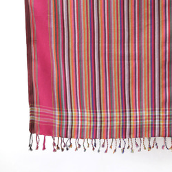 ケニアの綿織物 キコイ（ Kikoi ）ショール大判 ストール 羽織る 6枚目の画像
