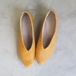 【人字款】駝色縫線真皮高跟鞋❄︎日本製❄︎ 第1張的照片