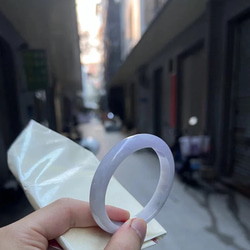 Natural typeA purple jade bangle 天然紫翡翠手鐲 第3張的照片