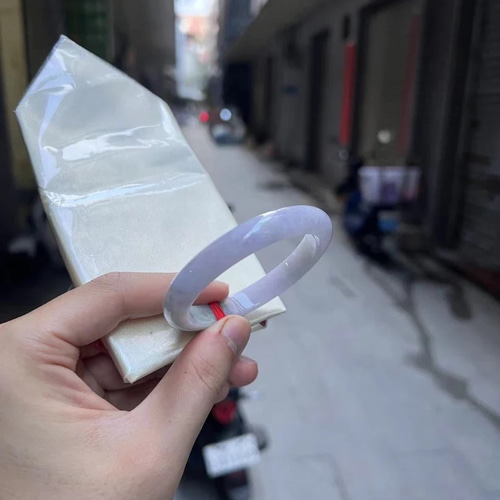 ナチュラルタイプA 紫翡翠バングル 天然紫翡翠ブレスレット バングル