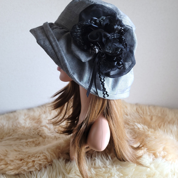 three.luxury★艶シルクwool★グレー系★日差しに負けない★ギャザーフリル        Ω 人気・おすすめ｜売れ筋商品・話題商品におすすめ コスパ重視 安心配送 コスパ重視