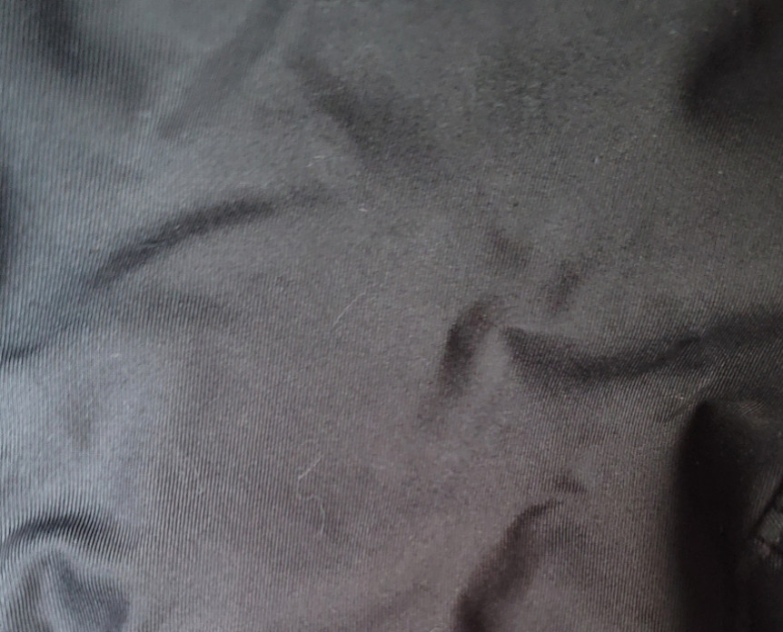 three.luxury★艶シルクwool★グレー系★日差しに負けない★ギャザーフリル