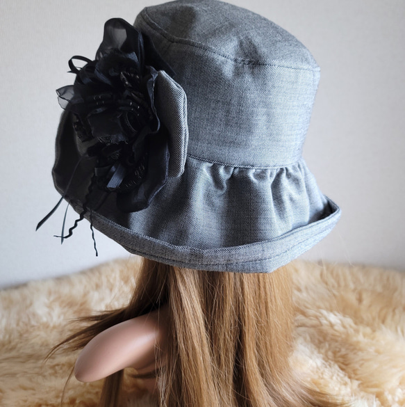 three.luxury★艶シルクwool★グレー系★日差しに負けない★ギャザーフリル        Ω 人気・おすすめ｜売れ筋商品・話題商品におすすめ コスパ重視 安心配送 コスパ重視