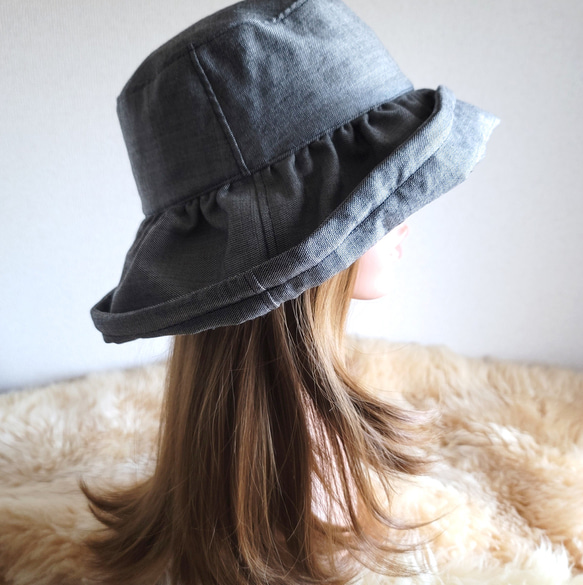 three.luxury★艶シルクwool★グレー系★日差しに負けない★ギャザーフリル        Ω 人気・おすすめ｜売れ筋商品・話題商品におすすめ コスパ重視 安心配送 コスパ重視