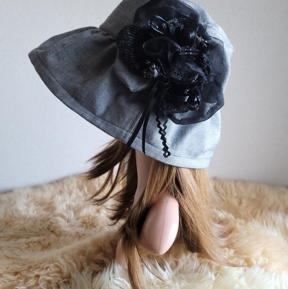 three.luxury★艶シルクwool★グレー系★日差しに負けない★ギャザーフリル        Ω 人気・おすすめ｜売れ筋商品・話題商品におすすめ コスパ重視 安心配送 コスパ重視