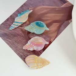 可愛 溫柔 海洋 動物 魚 蝦 貝殼 龍蝦 髮夾 髮飾 飾物 日系 色彩 氣質 第4張的照片