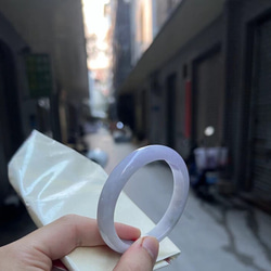 天然翡翠紫手鐲 Natural typeA purple jadeite bangle 第2張的照片