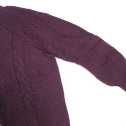 カーディガン　ウール100％手編みなのに安価 KS134 9枚目の画像