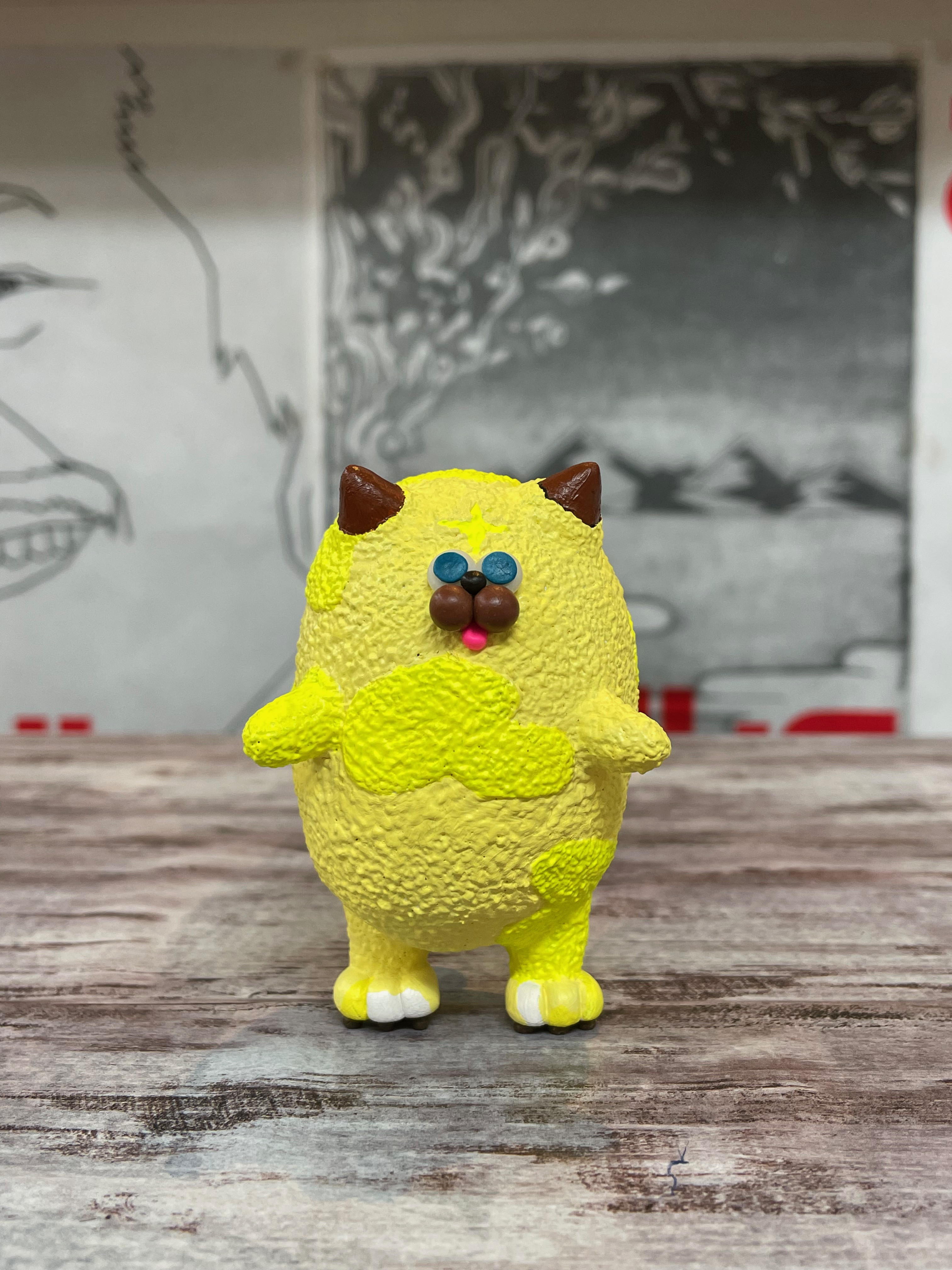 ”高さ75mm”★☆ふくくるん(獅子丸似の) ☆ 幸せを招ぶ置き物として ★ 笑顔にさせるために頑張ってます。 4,100円