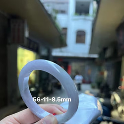 Natural typeA purple jade bangle 天然紫翡翠手鐲 第3張的照片