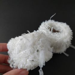 ①A1023｢スノードーム(シルバー)」引き揃え糸　素材糸　ラッピング 4枚目の画像