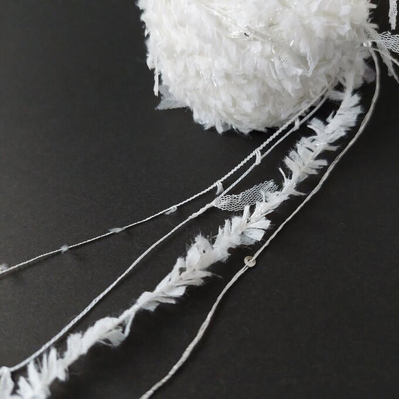 ①A1023｢スノードーム(シルバー)」引き揃え糸　素材糸　ラッピング 3枚目の画像