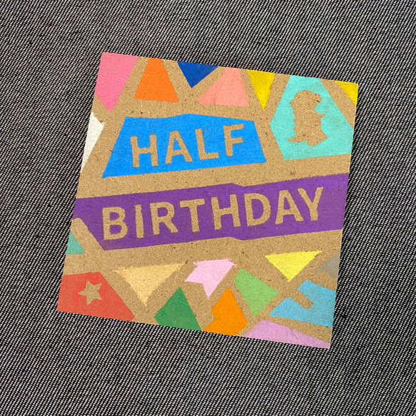 ［送料無料］2wayベビー・キッズレターバナー　HALF BIRTHDAY/HAPPY BIRTHDAY　誕生日 2枚目の画像