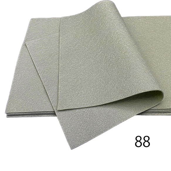88 ミネラルグリーン 100％ ウール フェルト 15X20cm / 20X30cm 厚さ1