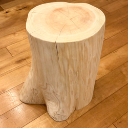 Hinoki  Wood  Stool No.464 2枚目の画像