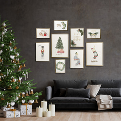 クリスマスツリーのポスター / i1606 /  くつ下やツリー　リースやガーランドなど　インテリアポスター 7枚目の画像
