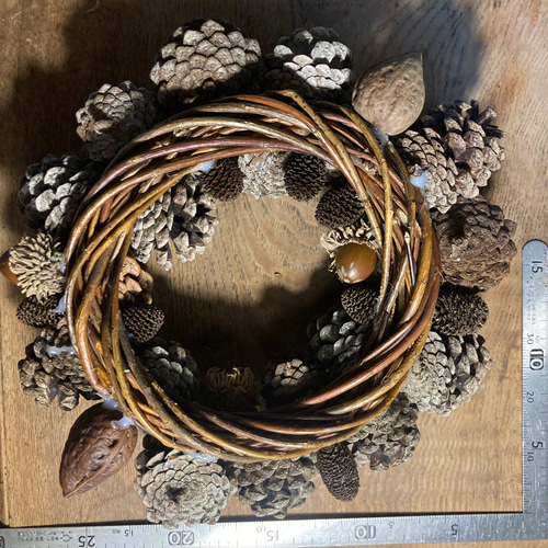 木の実のリース 松ぼっくり ヤシャブシ ドングリ リース Monet 通販