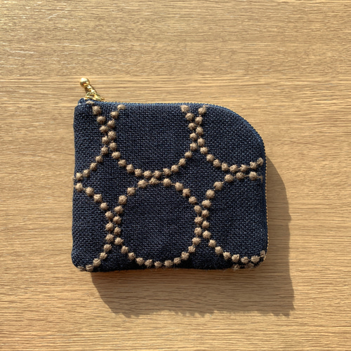 ミナペルホネン タンバリン ネイビー カーキ ミニ財布 コインケース