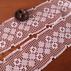 フランスの手仕事/手編みフィレレースのテーブル装飾 (ヴィンテージ クロッシェ) 5枚目の画像