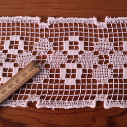 フランスの手仕事/手編みフィレレースのテーブル装飾 (ヴィンテージ クロッシェ) 8枚目の画像