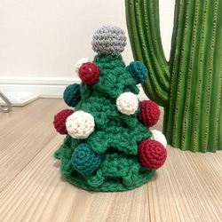 手編みクリスマスツリー 2枚目の画像