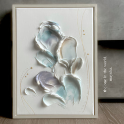 現代アート 40×30㎝ フレーム付き テクスチャーアート モダン