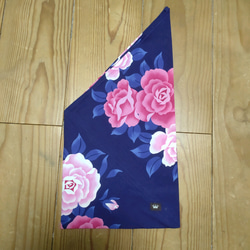 あずま袋  畳むとポケットティッシュサイズに❗紺 5枚目の画像