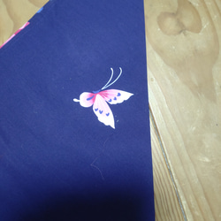 あずま袋  畳むとポケットティッシュサイズに❗紺 3枚目の画像