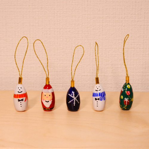どんぐりクリスマスオーナメント(サンタ・雪だるまなど5種
