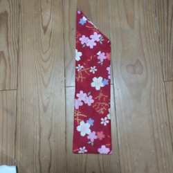 あずま袋  畳むとポケットティッシュサイズに❗赤 4枚目の画像