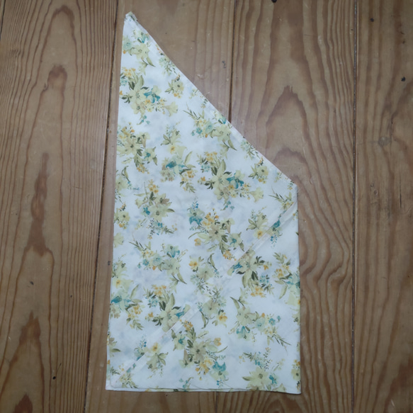 あずま袋  畳むとポケットティッシュサイズに❗薄黄 5枚目の画像