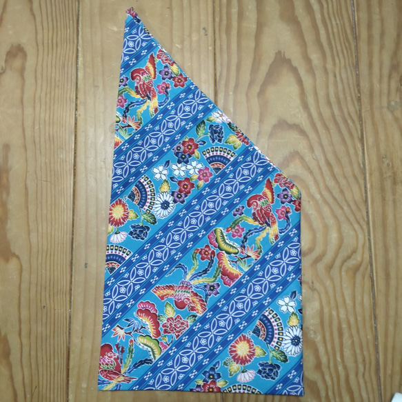 あずま袋  畳むとポケットティッシュサイズに❗青 4枚目の画像