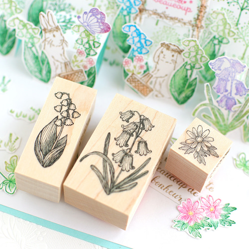 未使用⭐︎とっても可愛い♡Flower Cart スタンプセット スタンピン