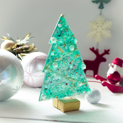 キラキラ輝くアクリル製卓上クリスマスツリー 5枚目の画像