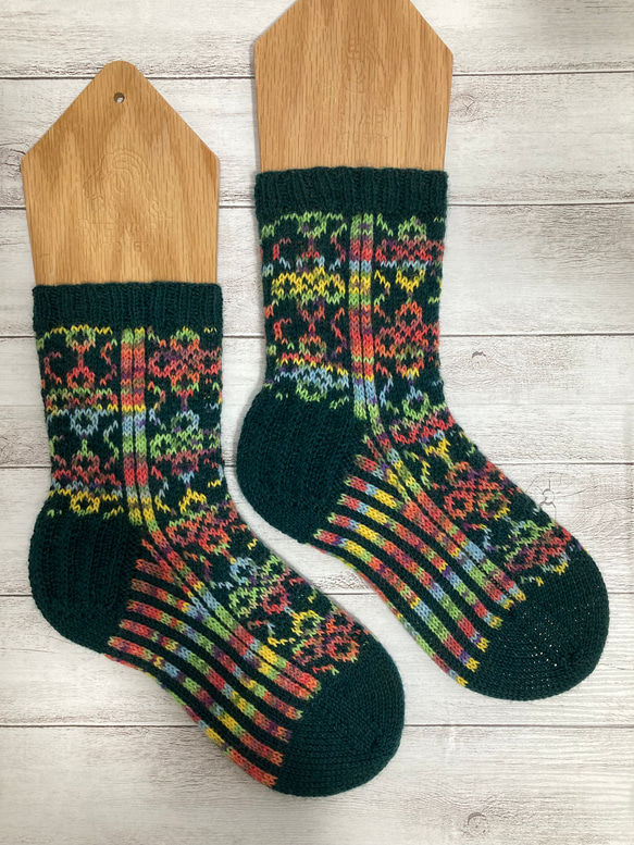 MEG KNITTING 】手編みソックス ライン 2022 | le feuillage