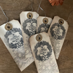 コーヒー染めタグ40枚 タグ・台紙 きまぐれハウスM 通販 15085547