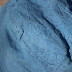 帽子 バケットハット シンプル 春夏秋冬用 草木染め コットン100% 两面　藍色 藍染 5枚目の画像