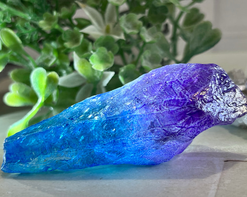 七色の夢✨ ブルー オーラ 水晶 原石 クリスタル 天然石 東洋占星術師